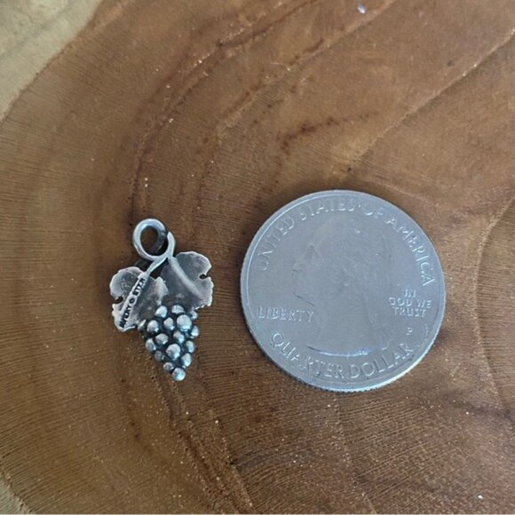 RETIRED James Avery Grape Cluster, Sterling Silver - Picture 2 of 2